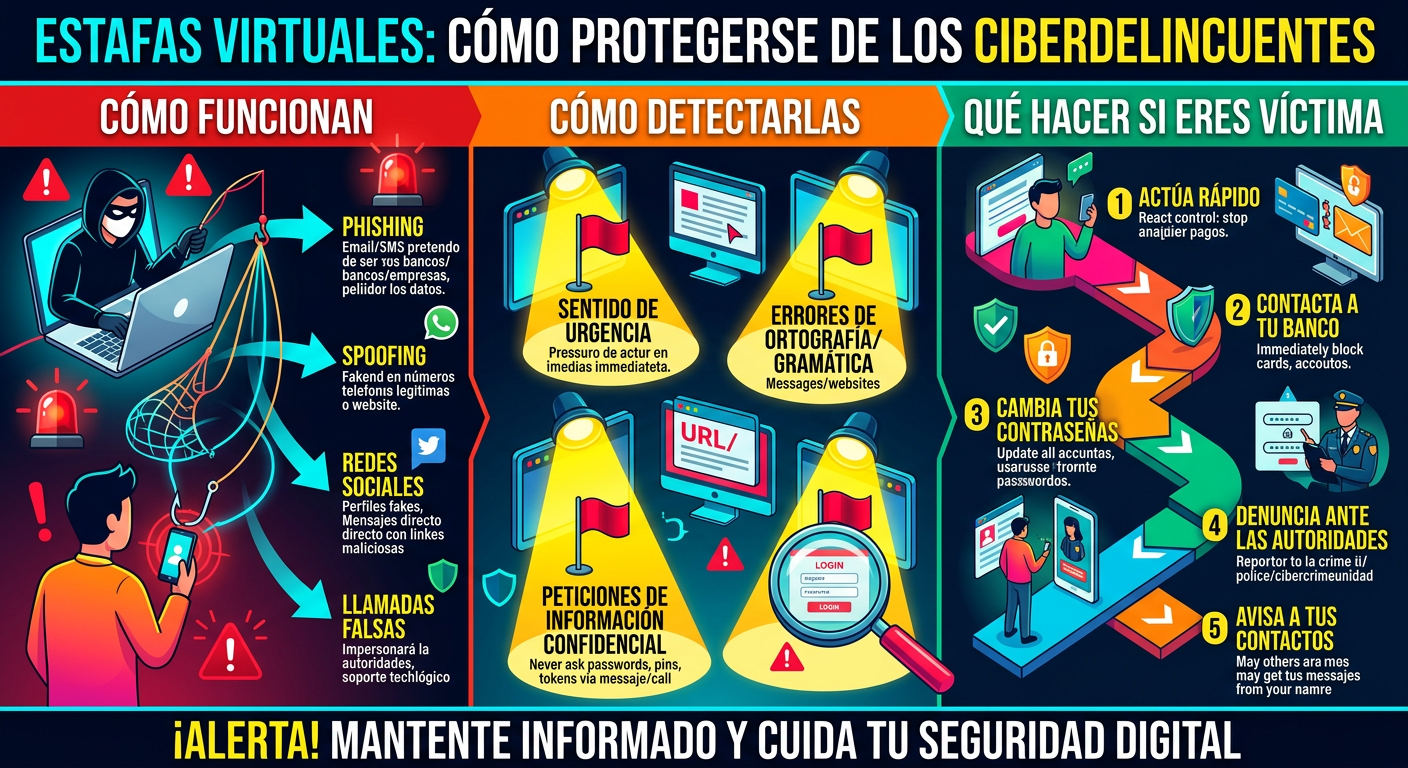 Estafas virtuales: cómo funcionan, cómo detectarlas y qué hacer si eres víctima